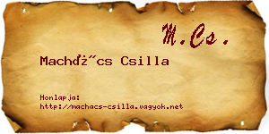 Machács Csilla névjegykártya
