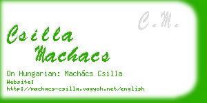 csilla machacs business card