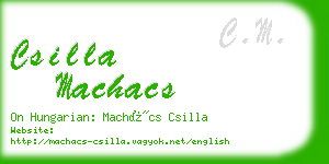 csilla machacs business card